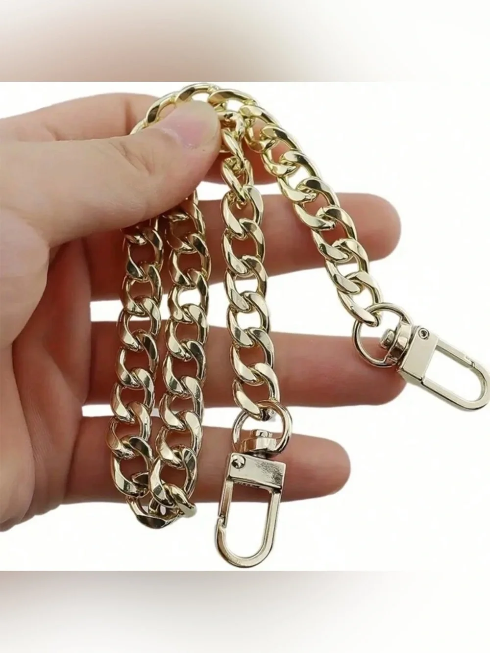 Gold Chain Strap Pair for Handbags